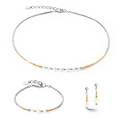Ohrringe Classic Princess Süßwasserperlen Bicolor von COEUR DE LION – im Set mit passenden Schmuckstücken