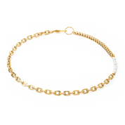 Halskette Shape Shifter Süßwasserperlen gold von COEUR DE LION