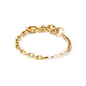 Armband Shape Shifter Süßwasserperlen gold von COEUR DE LION