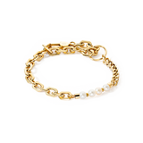 Armband Shape Shifter Süßwasserperlen gold