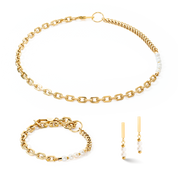 Armband Shape Shifter Süßwasserperlen gold von COEUR DE LION – im Set mit passenden Schmuckstücken