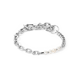 Armband Shape Shifter Süßwasserperlen silber