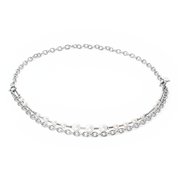 Halskette Süßwasserperlen & chain Multiwear silber von COEUR DE LION