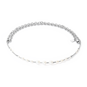 Halskette Süßwasserperlen & chain Multiwear silber von COEUR DE LION – Tragevariante