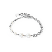 Armband Süßwasserperlen & chain Multiwear silber von COEUR DE LION