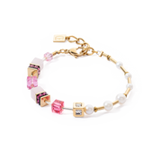 Armband GeoCUBE® Fusion Precious Pearl Mix Gold-Pink von COEUR DE LION