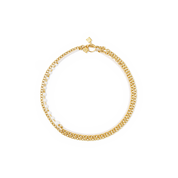 Halskette Chain & Pearl Fever weiß-gold von COEUR DE LION