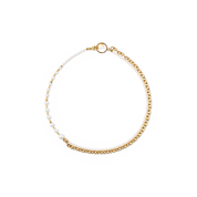 Halskette Chain & Pearl Fever weiß-gold von COEUR DE LION – Tragevariante