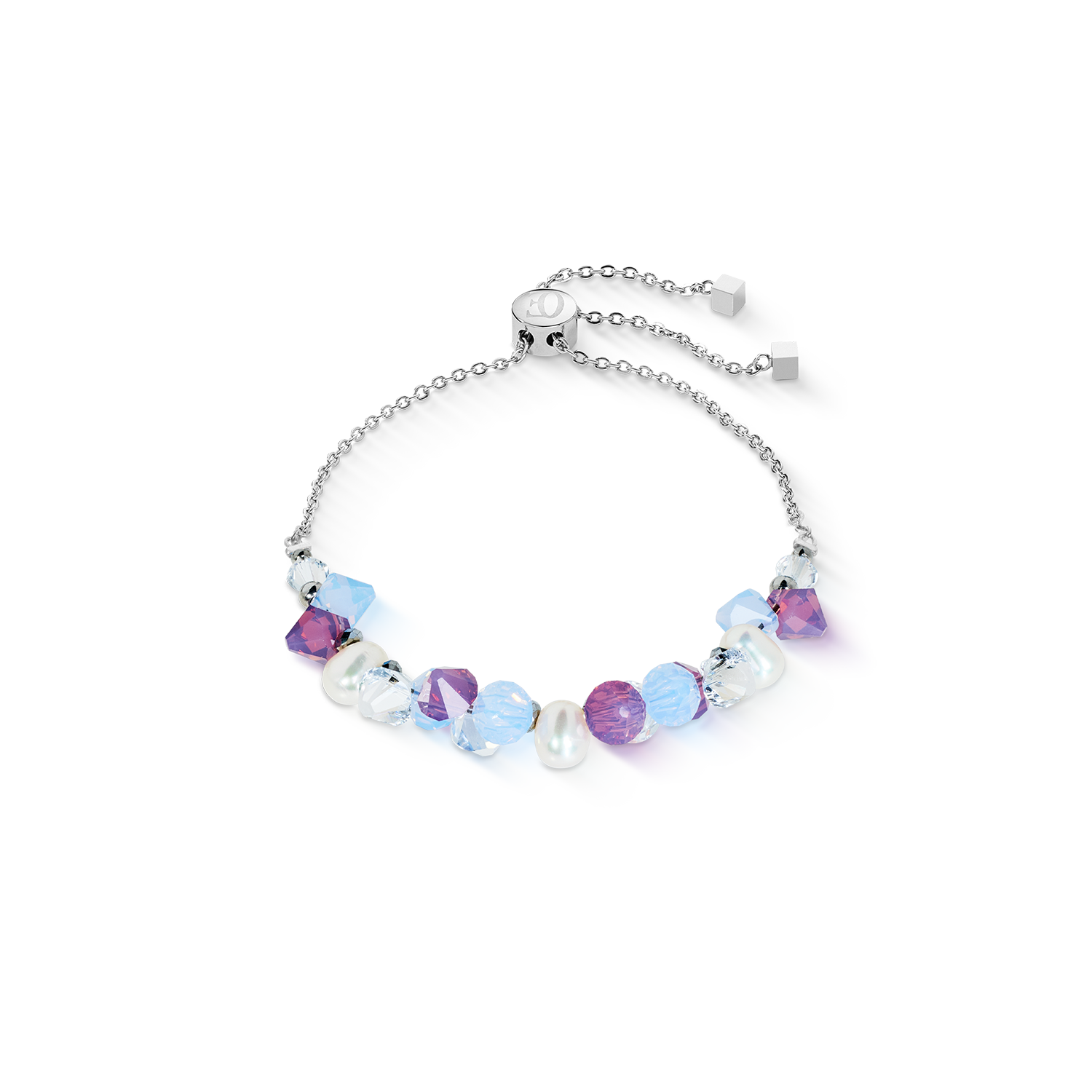 Armband Dancing Crystals & Pearls flieder-blau