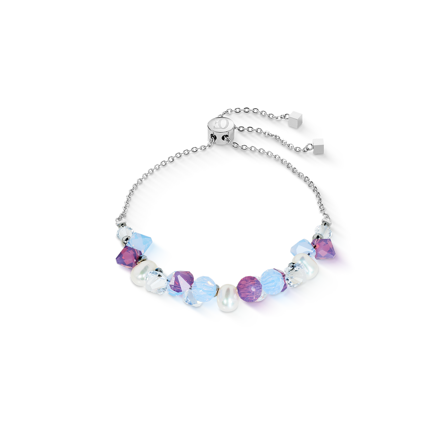 Armband Dancing Crystals & Pearls flieder-blau