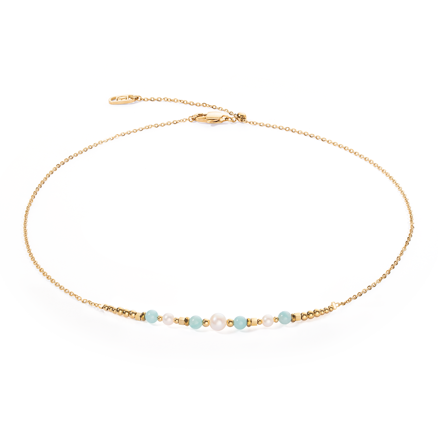 Halskette Princess Pearls Gold-Grün