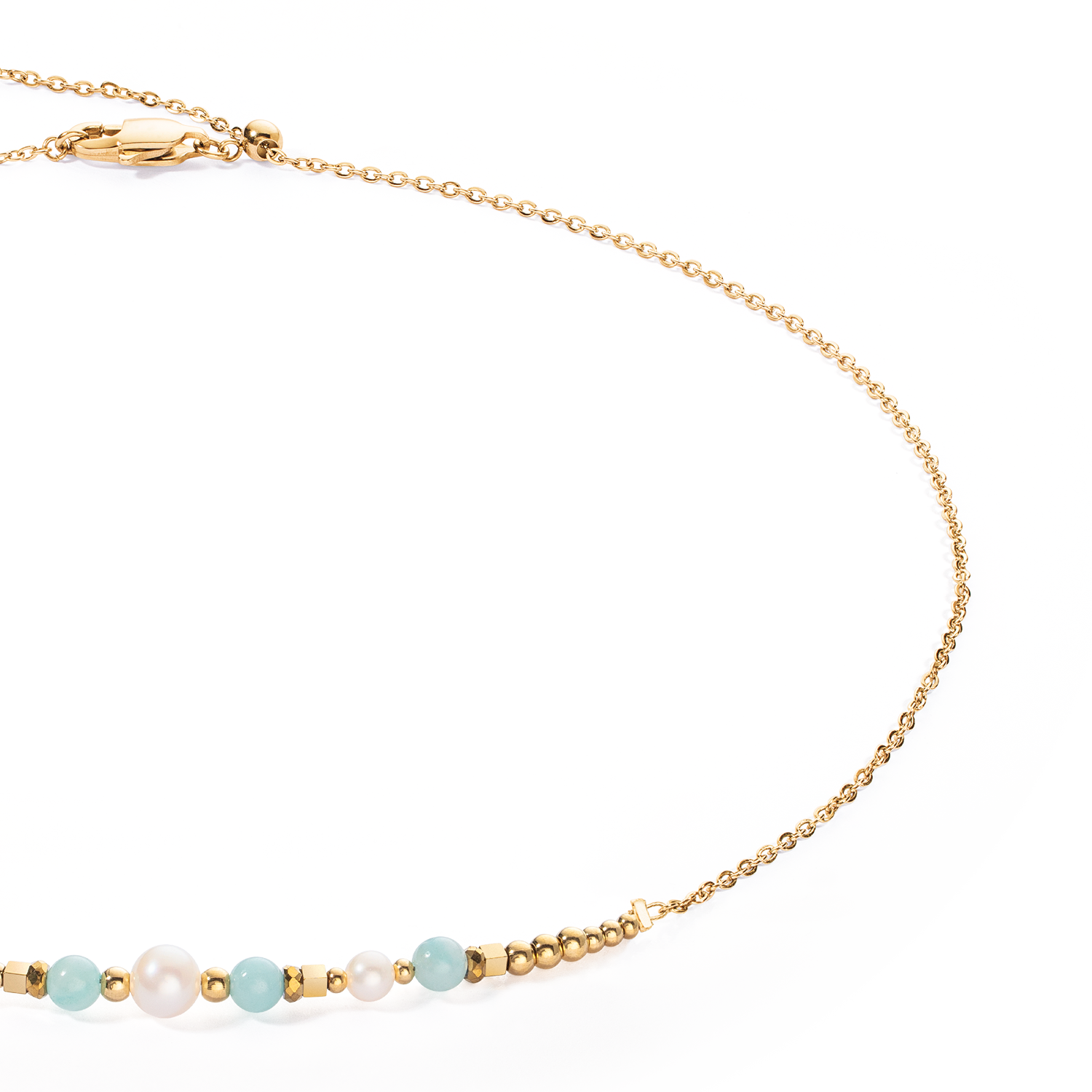 Halskette Princess Pearls Gold-Grün