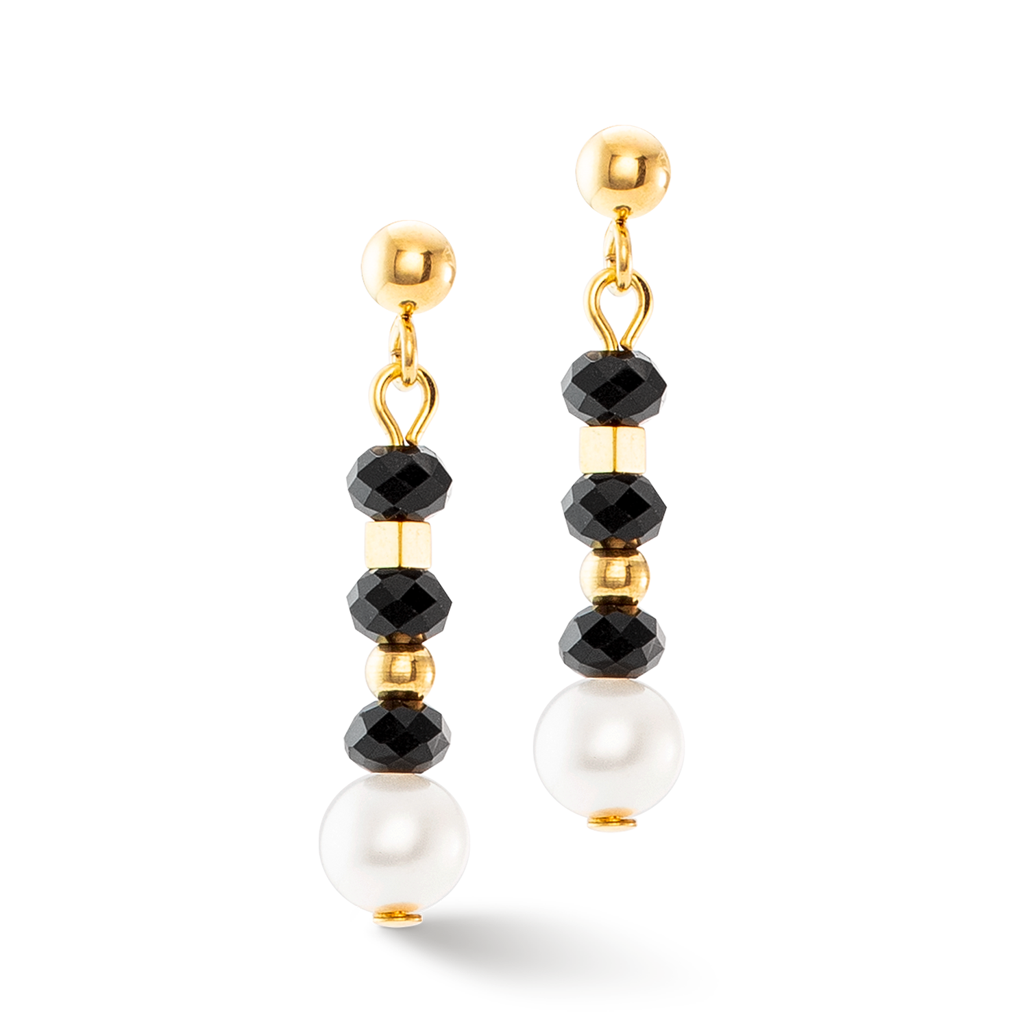 Mystic Pearl Ohrringe gold-schwarz