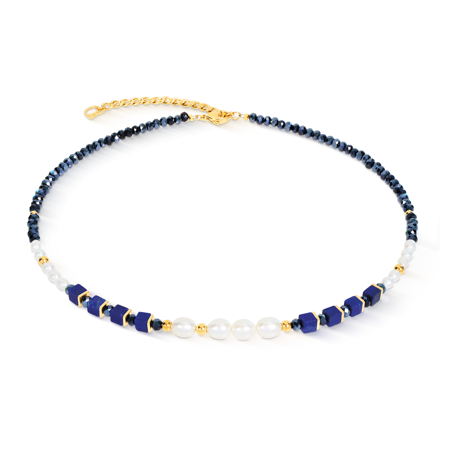 Halskette Cosmic Pearls Midnight Gold
