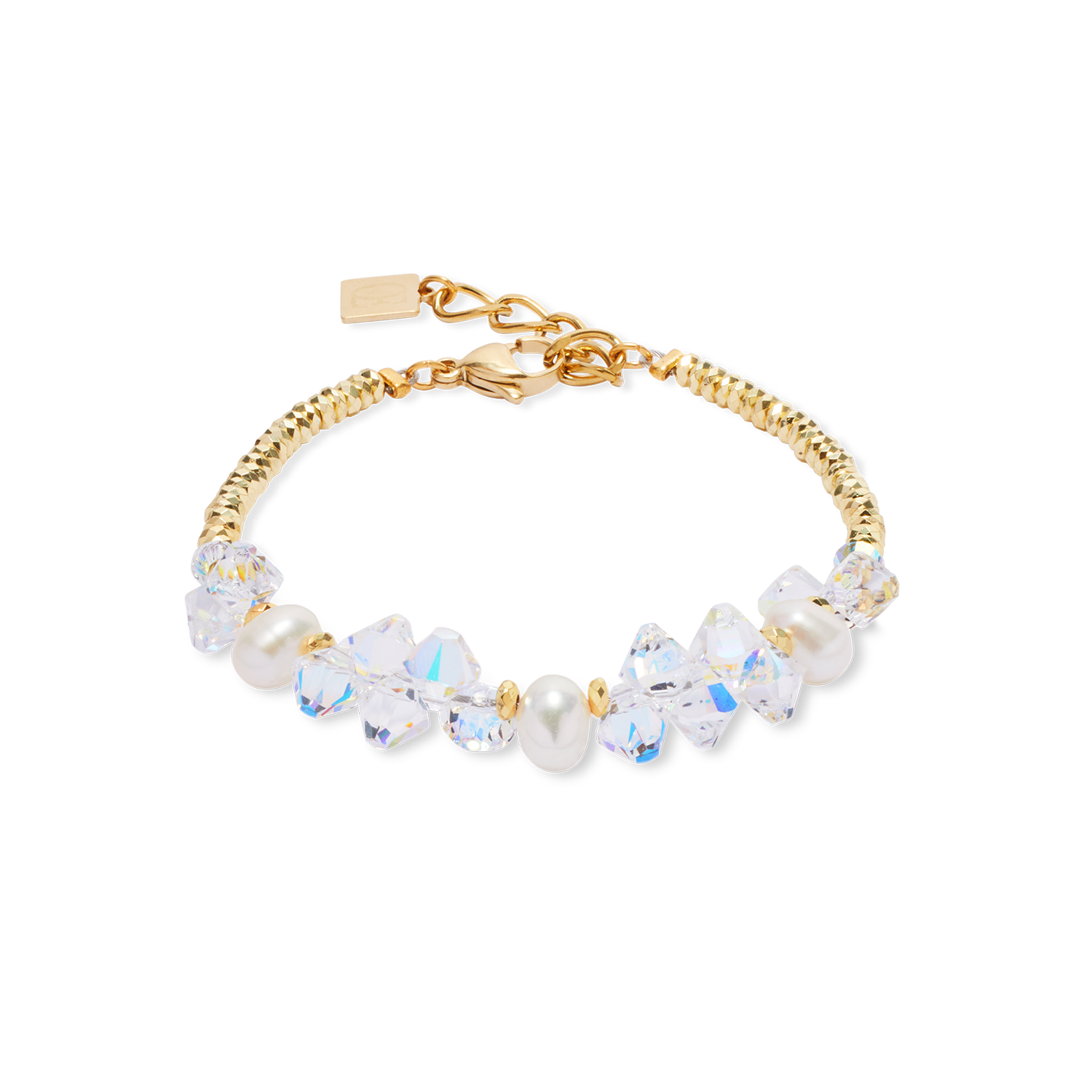 Armband Dancing Crystals & Pearls gold von COEUR DE LION