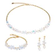 Armband Dancing Crystals & Pearls gold von COEUR DE LION – im Set mit passenden Schmuckstücken