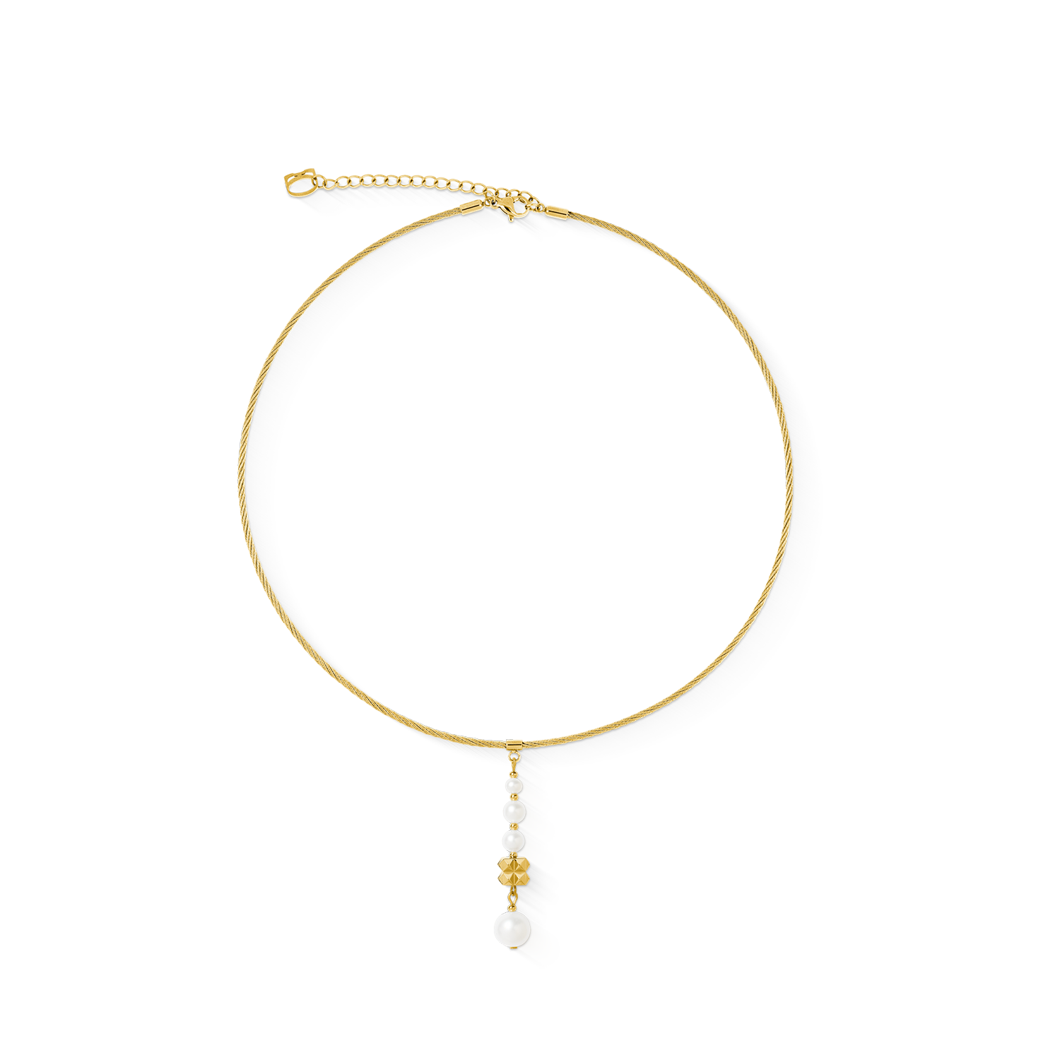 Halskette Pearl & Spikes Drop gold