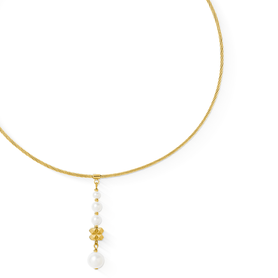 Halskette Pearl & Spikes Drop gold