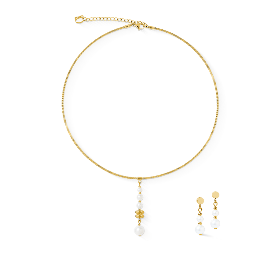 Halskette Pearl & Spikes Drop gold