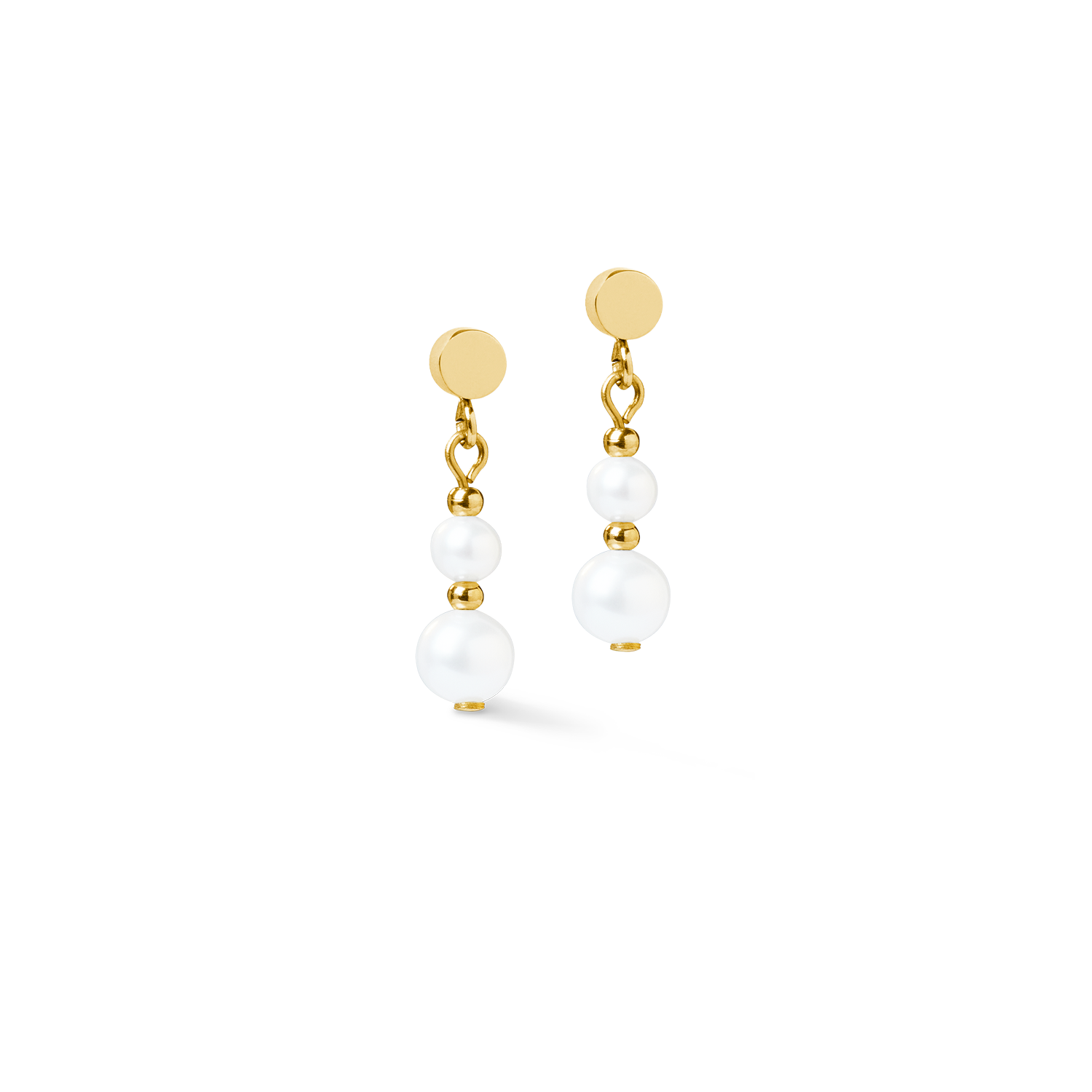 Ohrringe Pearl & Spikes Drop gold