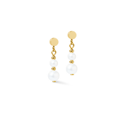 Ohrringe Pearl & Spikes Drop gold von COEUR DE LION