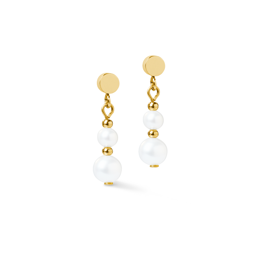Ohrringe Pearl & Spikes Drop gold