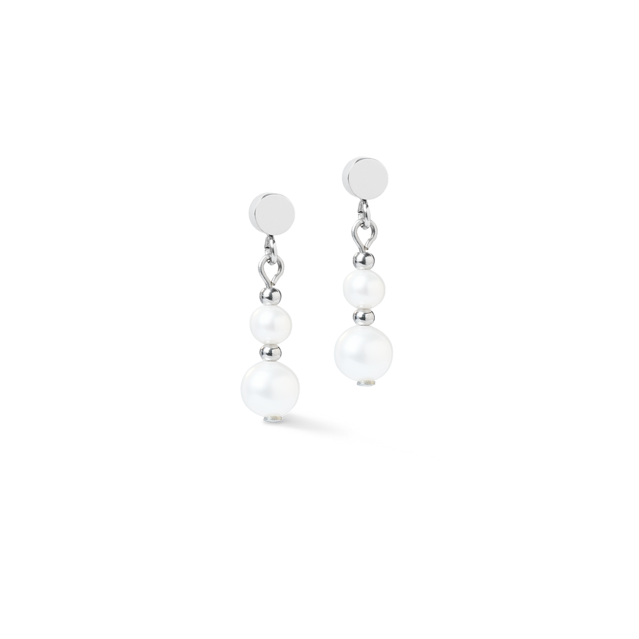 Ohrringe Pearl & Spikes Drop Silber