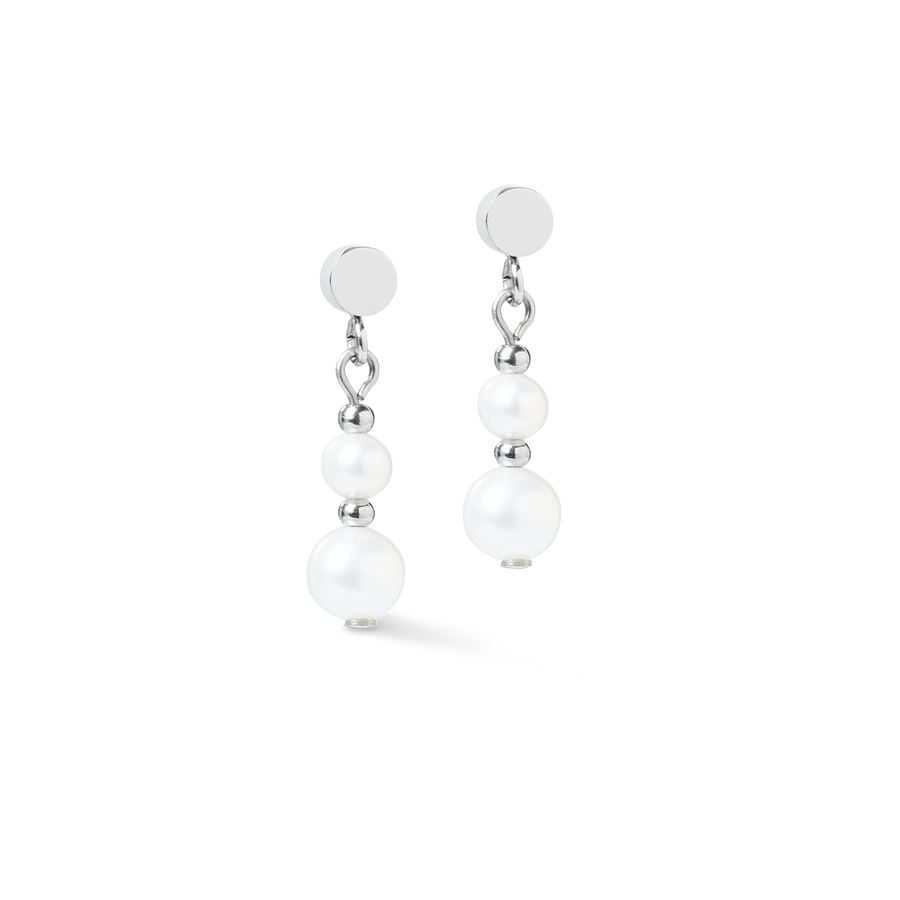 Ohrringe Pearl & Spikes Drop Silber