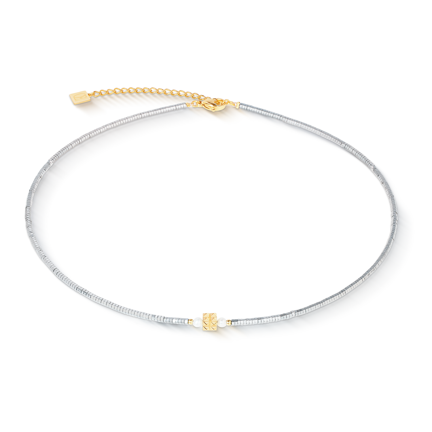Halskette Edge & Grace silber-gold
