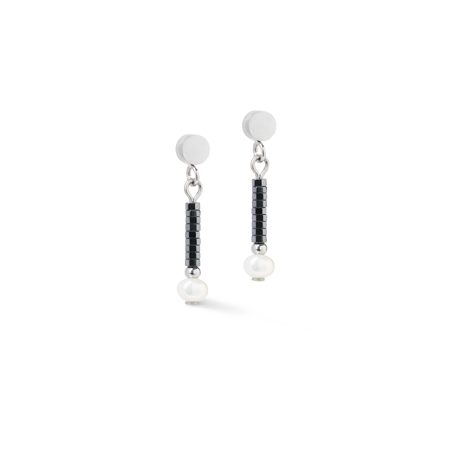 Ohrringe Edge & Grace anthrazit-silber
