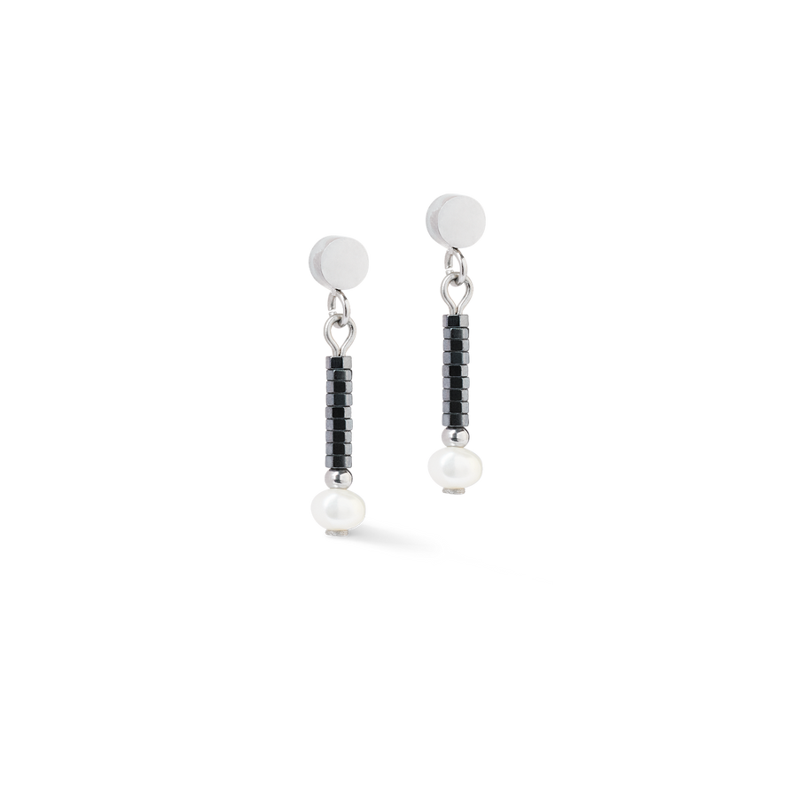 Ohrringe Edge & Grace anthrazit-silber