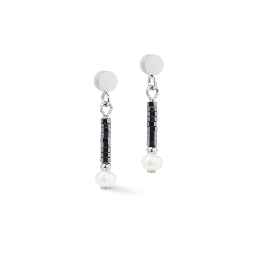 Ohrringe Edge & Grace anthrazit-silber