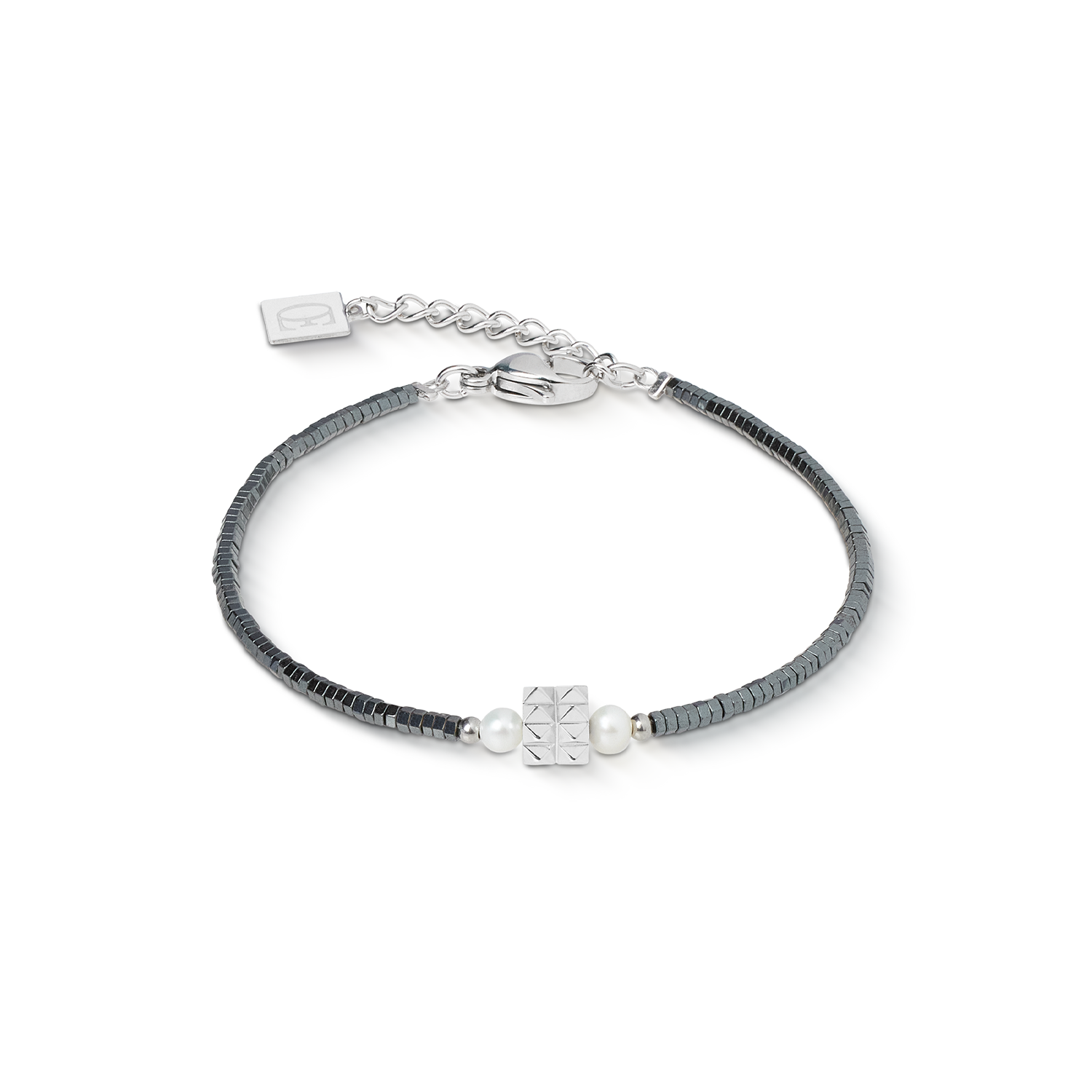 Armband Edge & Grace anthrazit-silber