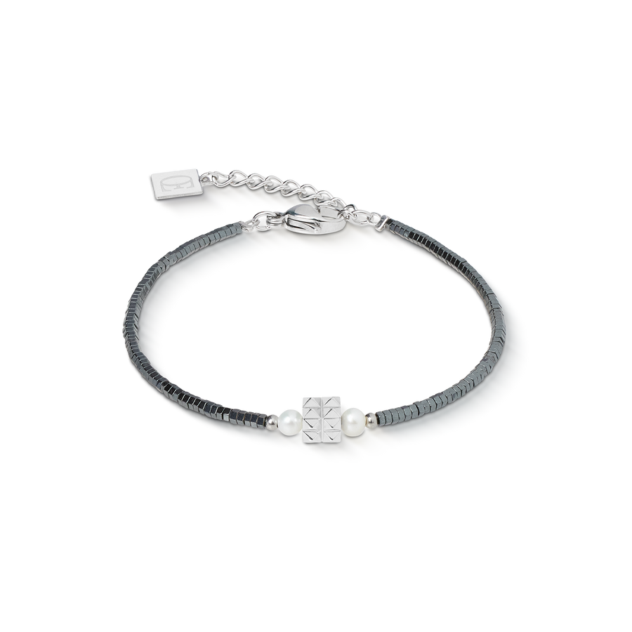 Armband Edge & Grace anthrazit-silber