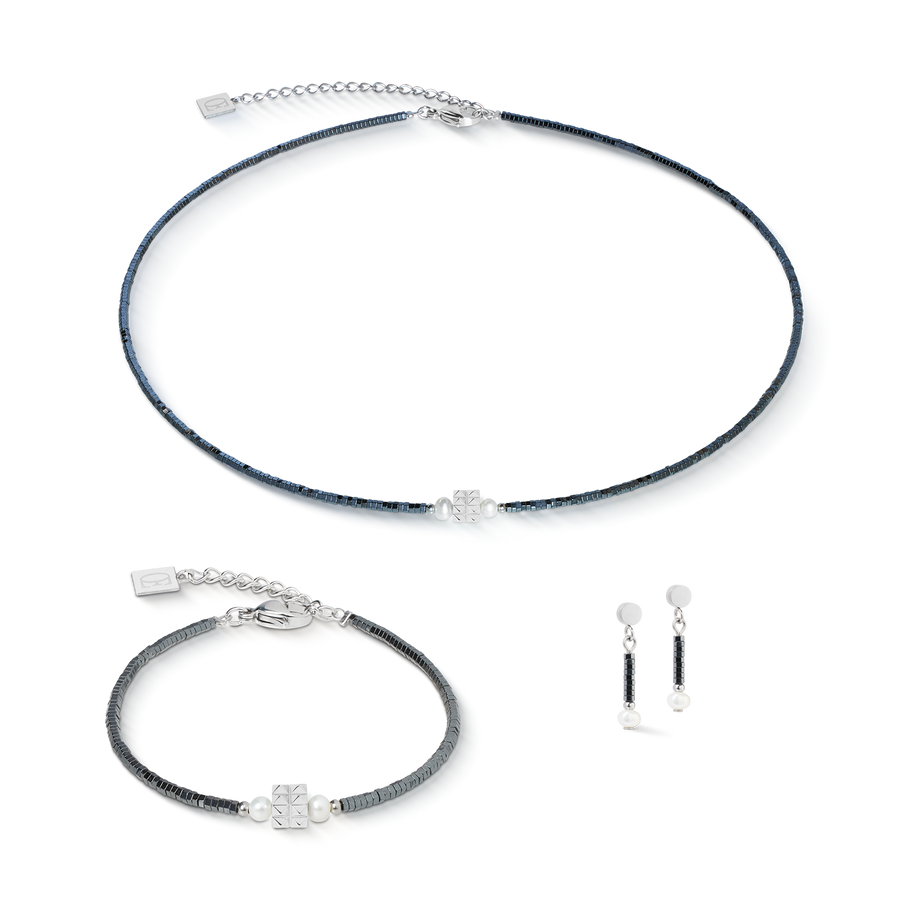 Armband Edge & Grace anthrazit-silber