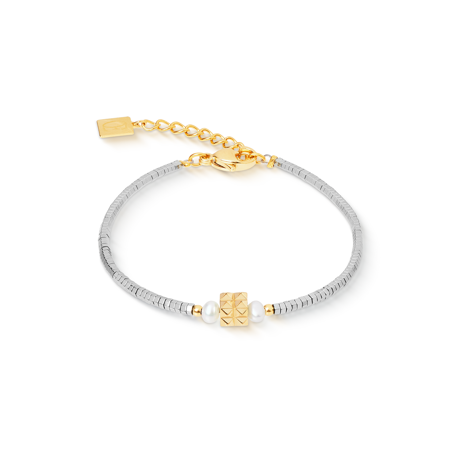 Armband Edge & Grace silber-gold von COEUR DE LION
