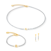 Armband Edge & Grace silber-gold von COEUR DE LION – im Set mit passenden Schmuckstücken