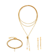 Halskette Serene Knot Chain gold von COEUR DE LION – im Set mit passenden Schmuckstücken