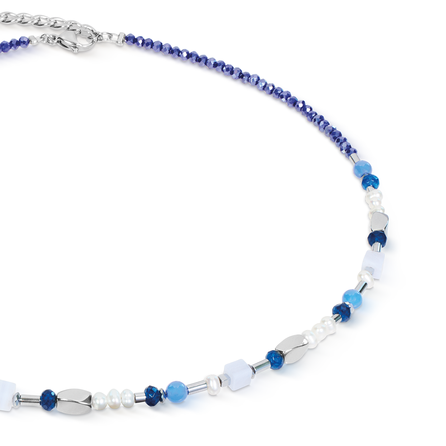 Halskette Mosaic Sky silber