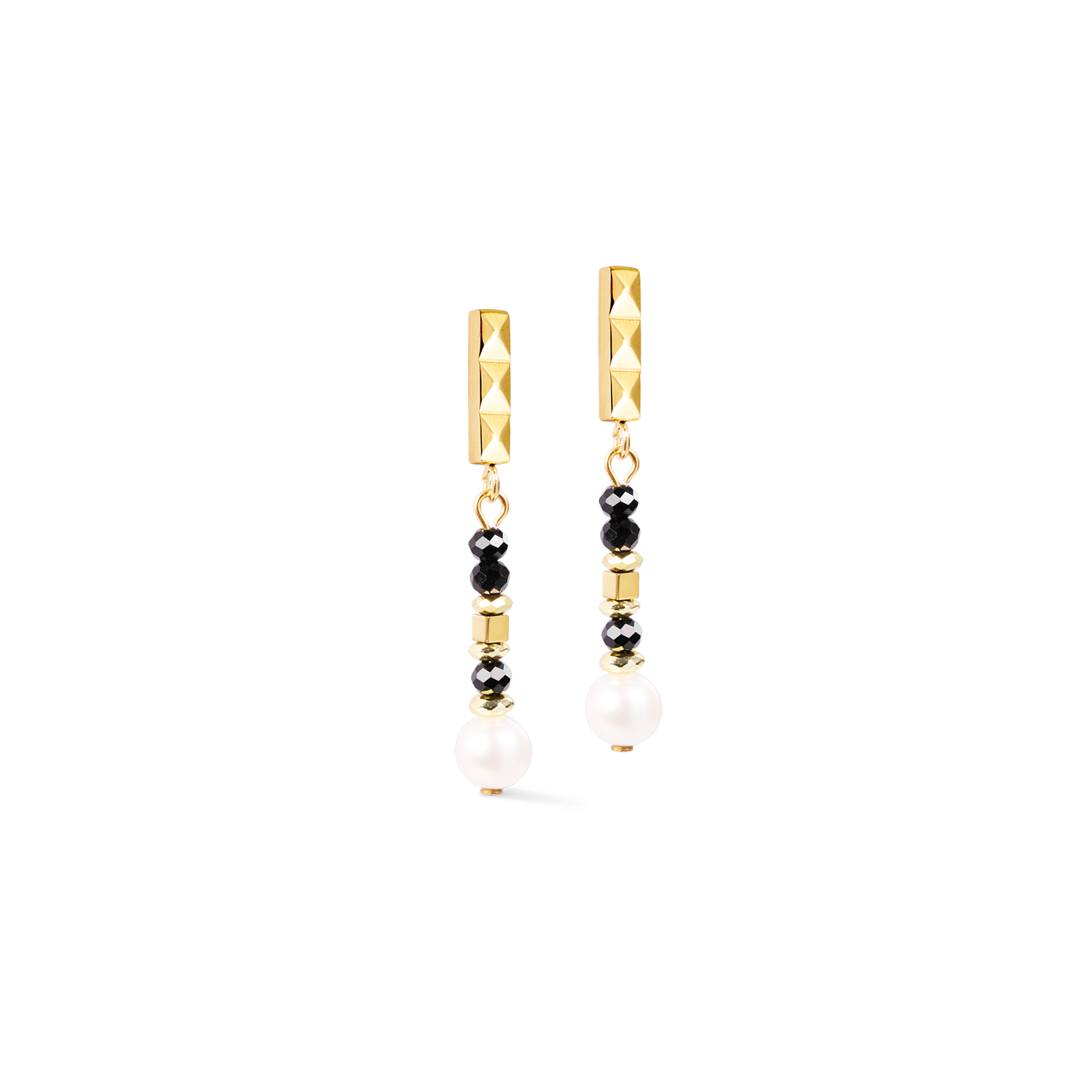Ohrstecker Astoria Noir Pearl Gold