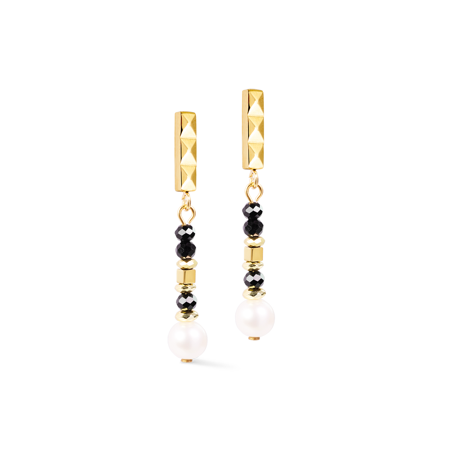 Ohrstecker Astoria Noir Pearl Gold
