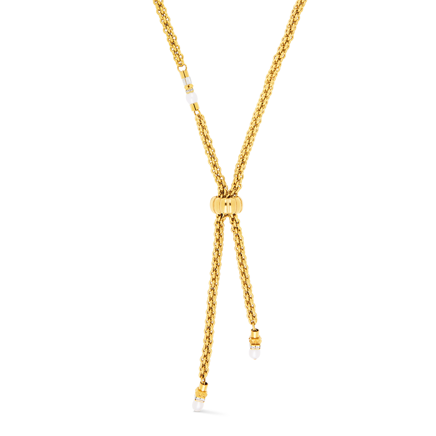 Structure Y-Halskette Gold
