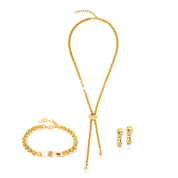 Structure Y-Halskette Gold von COEUR DE LION – im Set mit passenden Schmuckstücken