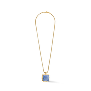 Halskette Amulett Spikes Square Aventurin gold-Blau von COEUR DE LION