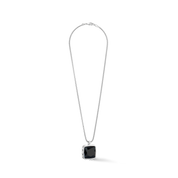 Halskette Amulett Spikes Square Onyx silber-Schwarz von COEUR DE LION