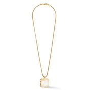 Halskette Amulett Spikes Square Jade Gold-Weiß von COEUR DE LION