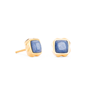 Ohrringe Spikes Square Aventurin Gold-Blau von COEUR DE LION