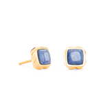 Ohrringe Spikes Square Aventurin Gold-Blau