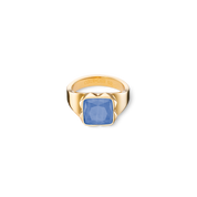 Ring Spikes Square Aventurin gold-blau von COEUR DE LION