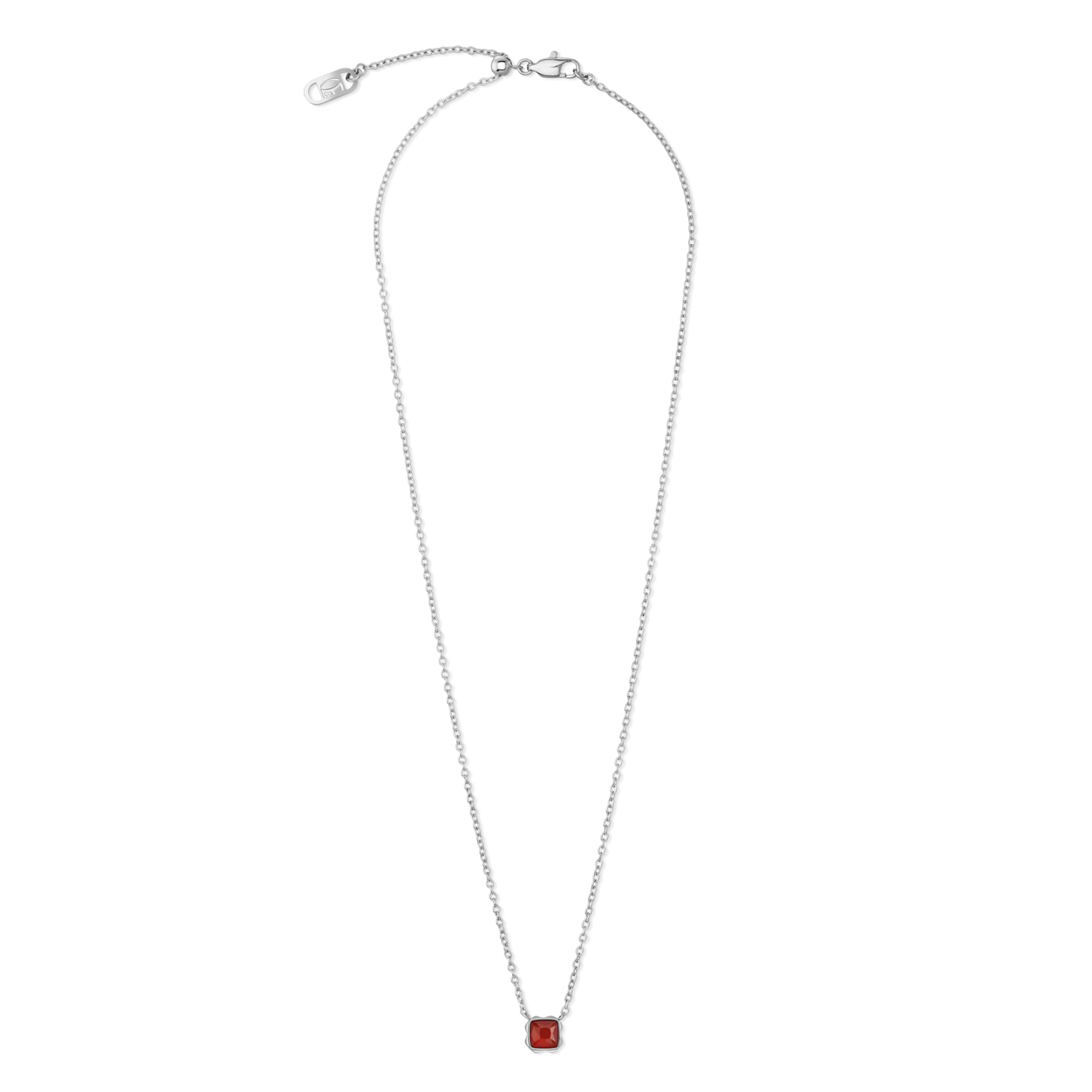 Birthstone Januar Halskette Roter Achat Silber von COEUR DE LION